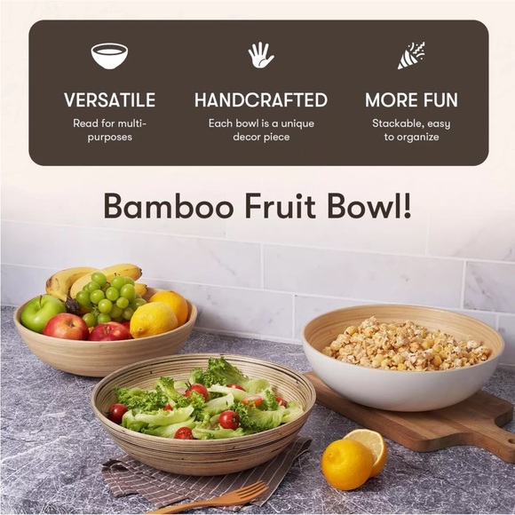 Spun Bamboo Bowl - Picture 6 of 8